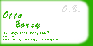 otto borsy business card